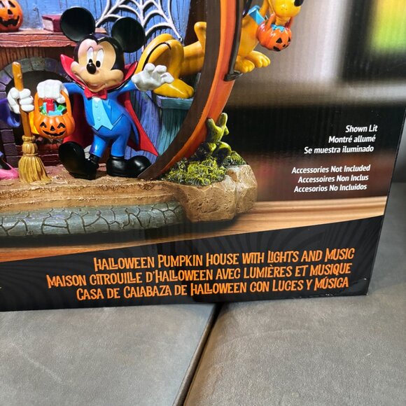 NWT Disney Halloween Pumpkin House Light & Music Decoration – Mickey & Friends - Picture 2 of 4